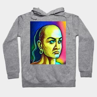 Chanakya Colourful Portrait | Chanakya Artwork 6 Hoodie